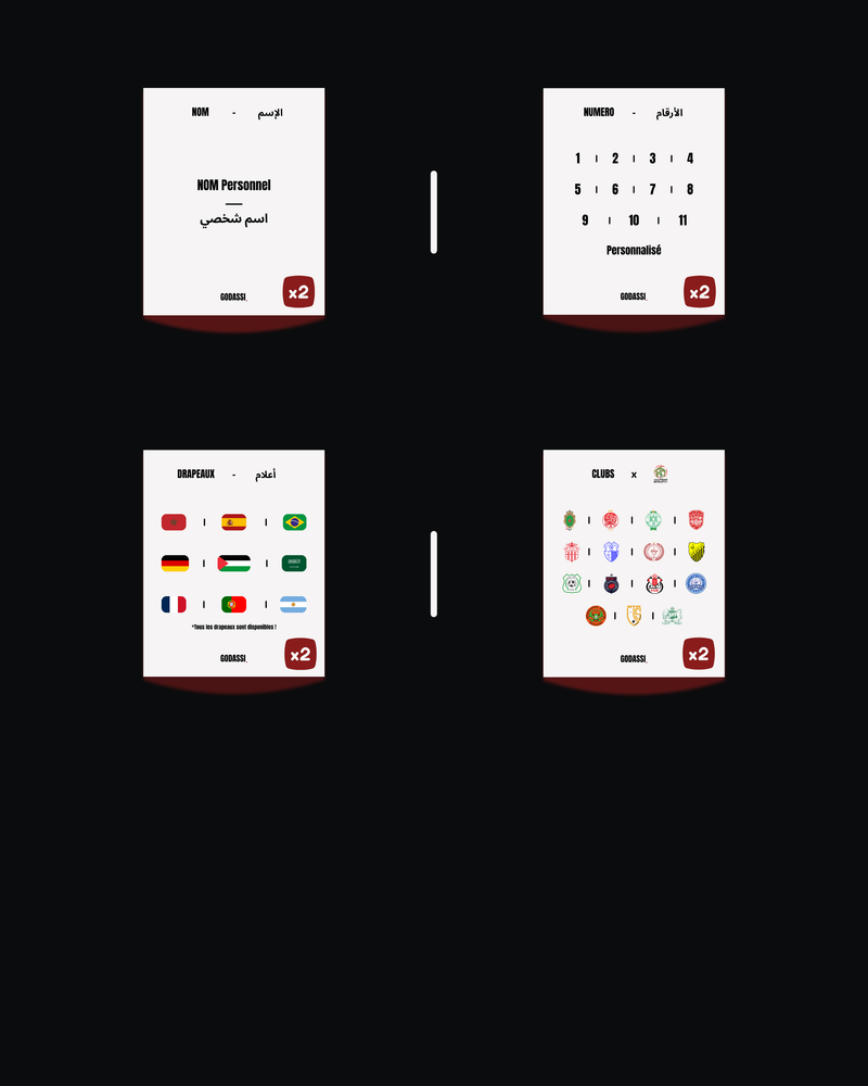4 élément x 2